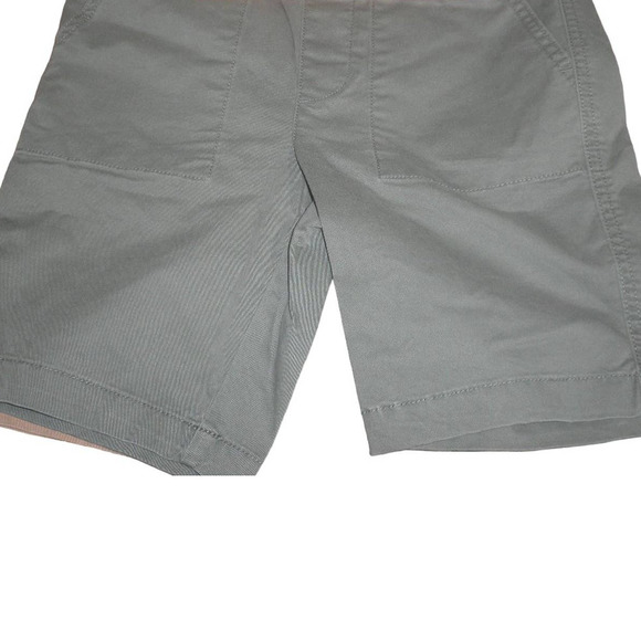 Boys 2-Pk Size 6/7 Woven Shorts, Green Midnight & Stone Khaki w/ Elastic Waist - Picture 5 of 8